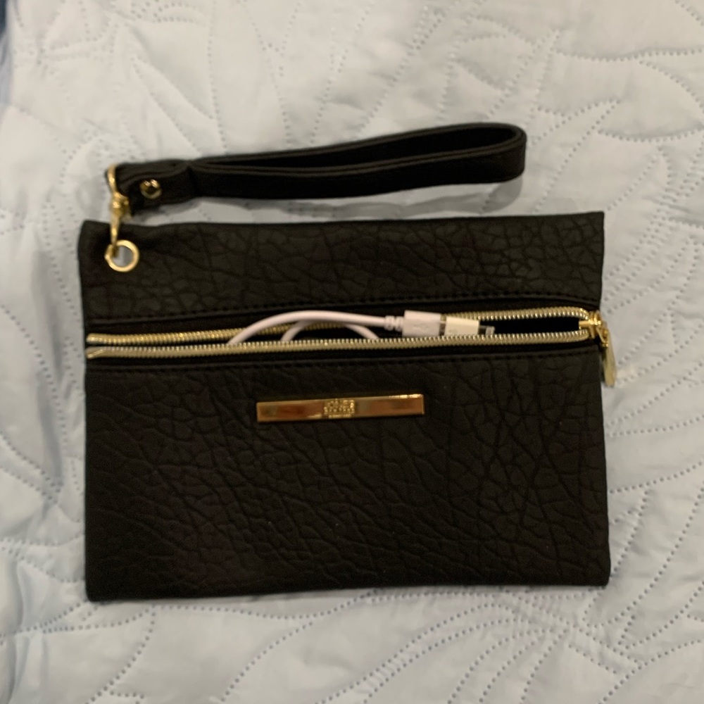 Black Wristlet with Charger Cable
